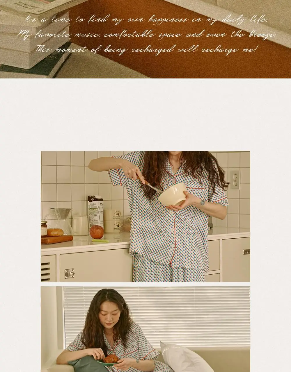 보웰 [BWTZ] 데이오프 비스코스 100% 파자마 반소매세트 블록 3종 상세페이지 4